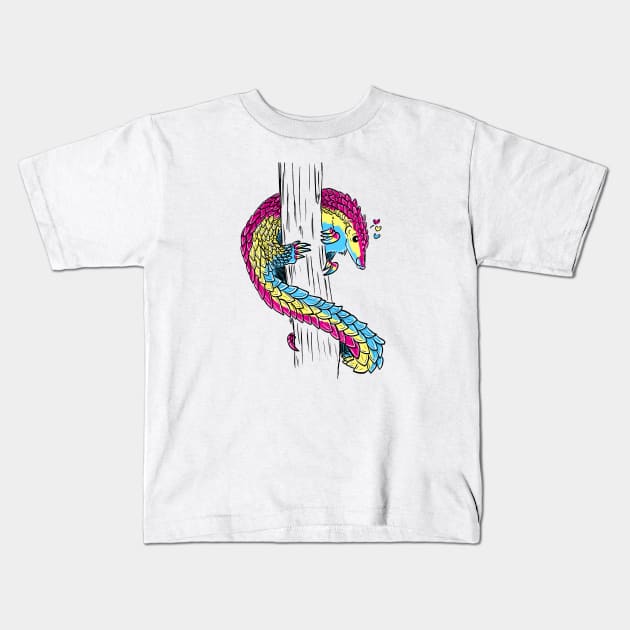 Pan-Golin Kids T-Shirt by manicgremlin